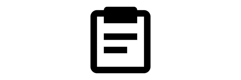 @Boxicons sur Unsplash https://unsplash.com/fr/illustrations/une-icone-noire-dun-clipboard-avec-des-lignes-SXQshSv-LyI